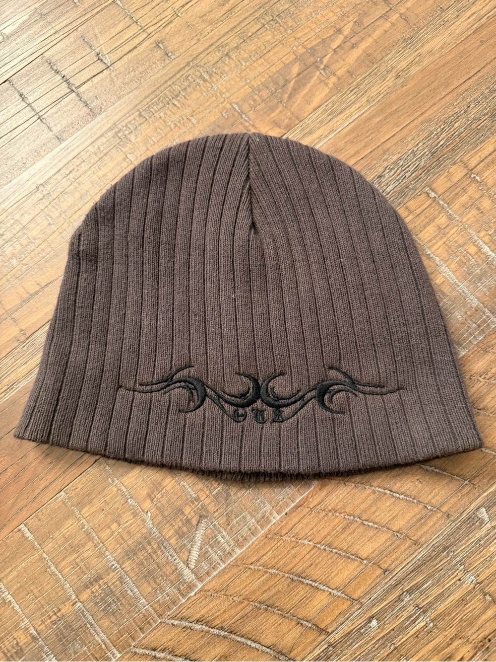 OTB One Tough Brand Y2K Charcoal Gray Tribal Beanie